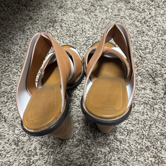 See by Chloe white & tan block heel size 38.5 - Picture 3 of 4